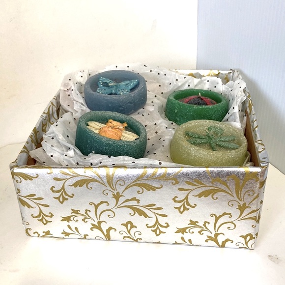 Butterfly Lady Bug Dragon Fly Honey Bee Candles Set of 4 - Picture 7 of 8